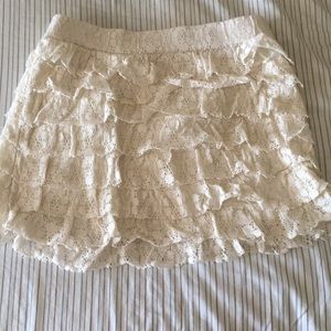 White lace skirt